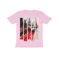 Front View - Crimson Velocity — Kids Tee Light Pink