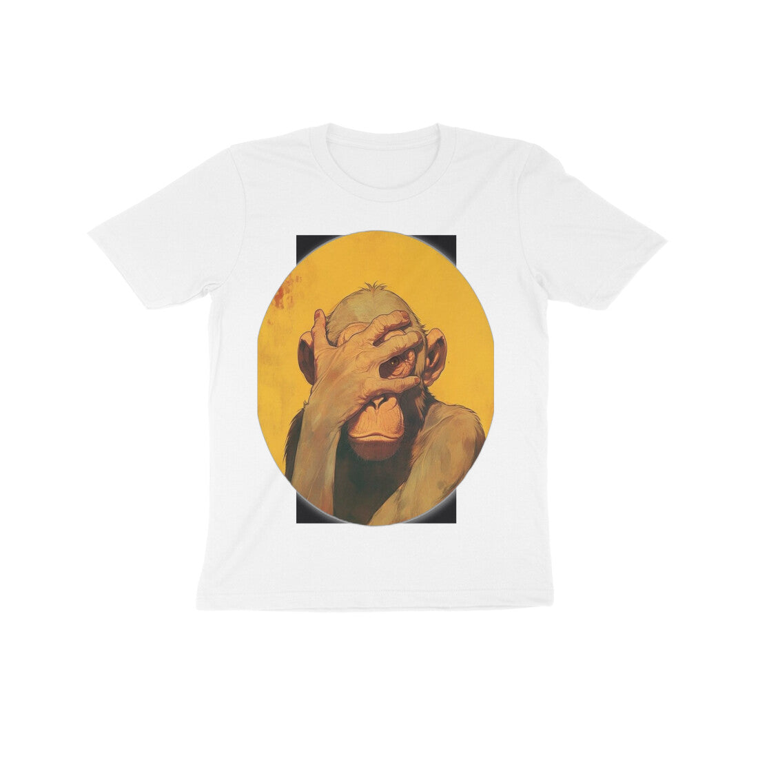Front View - Vaanar Peek — Kids Tee White