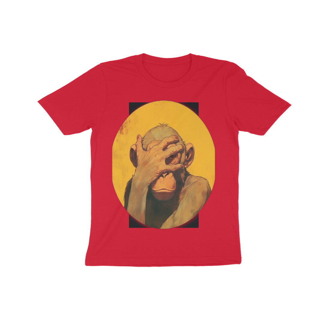 Front View - Vaanar Peek — Kids Tee Red