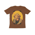 Front View - Vaanar Peek — Kids Tee Coffee Brown