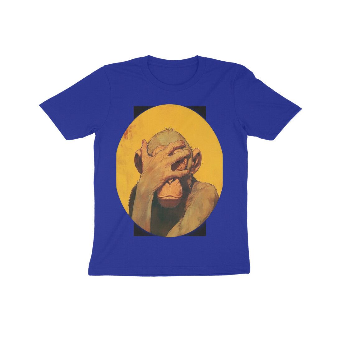 Front View - Vaanar Peek — Kids Tee Royal Blue
